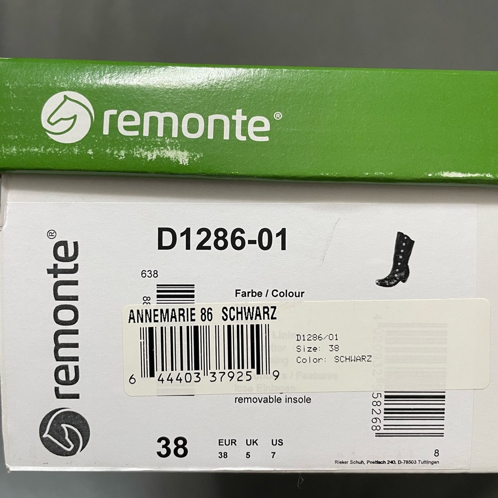 Remonte black leather dress boots - Picture 7 of 9